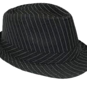 Black & White striped casual Fedora
